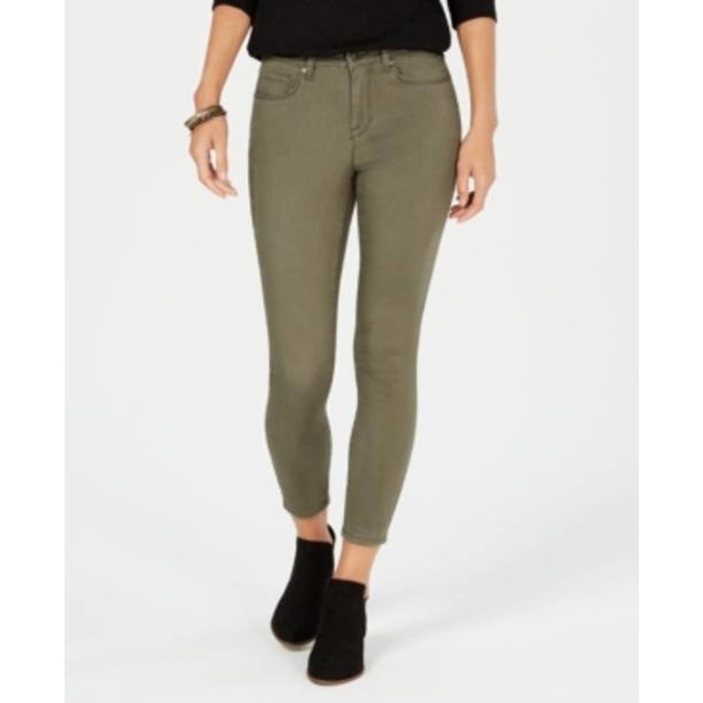 Style & Co Super Skinny Brushed Olive Ankle Jeans